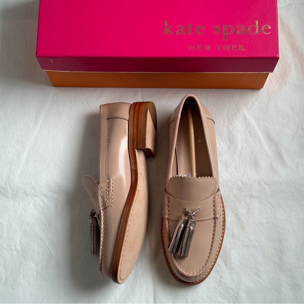 NWT Kate Spade Blaine Pale Pink Tassel Loafers Size 6.5